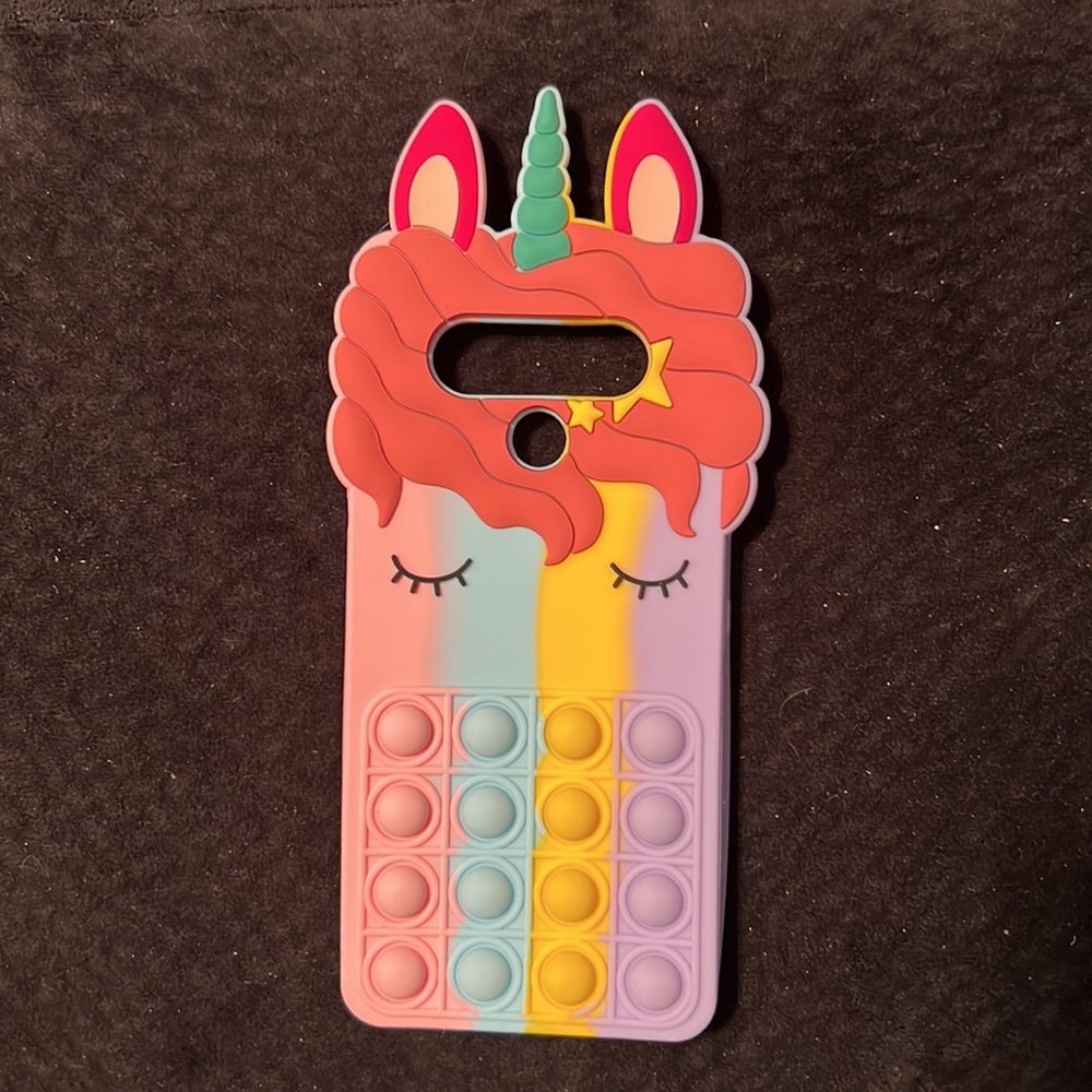 ⭐️ LG Stylo 6 cell protective case lash horse Unicorn bubble figit stress relief